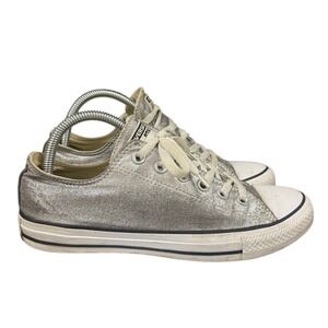 Converse Star Chuck Taylor Low Top  Silver Sneakers Shoes Womens 9 Mens 7 EU 40
